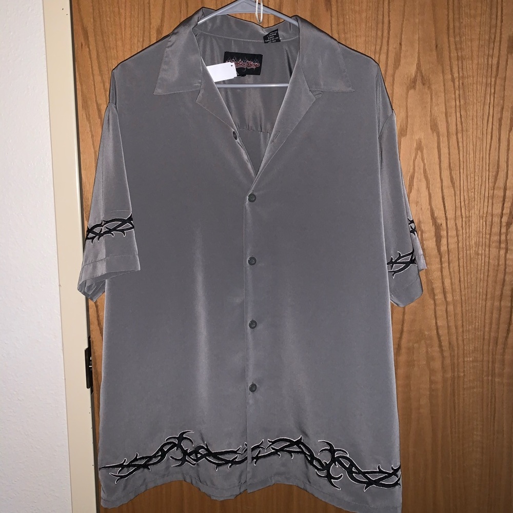 Saphire lounge mens large tribal print shirt
